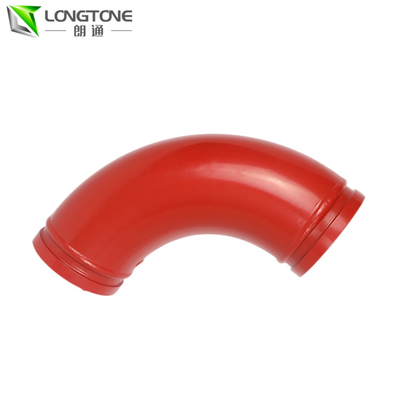 Longtone que curva o cotovelo da parede do gêmeo das tubulações DN125 *90D da bomba concreta