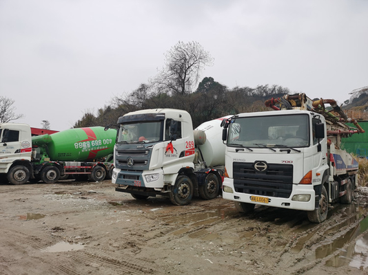 Misturador concreto automático resistente de segunda mão com o diesel da bomba - posto
